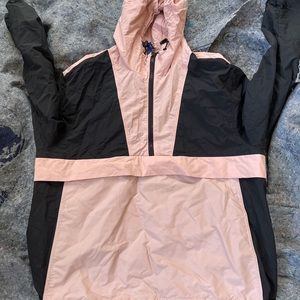 Men's “Flamingo-Pink/Black” Hooded Pullover Jacket